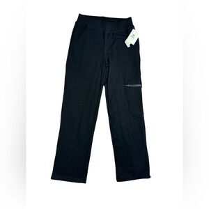 Mono B Go To Cargo Pocket Black Sweatpants Women’s Medium Wide Leg Cozy Pant NWT